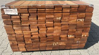 Ca. 73x Guyana Teak Planken Geschaafd, 25x90mm, lengte 245cm